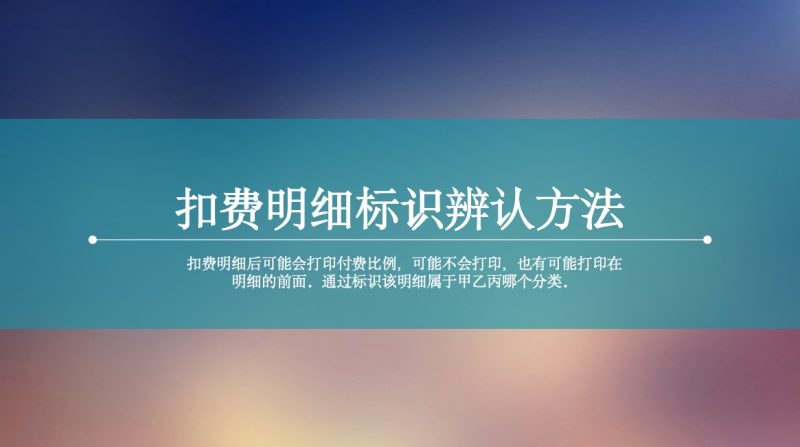 扣费明细标识的辨认方法-芦台数据工厂